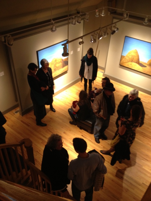 Sometimes, I just like to go out somewhere. This evening, Dad and I went to the Oak Bay Gallery Walk and stopped in at the Winchester Gallery. Jeff Molloy's exhibition A Simple Life officially opened tonight - I was delighted to see it was rich in agricultural content... 